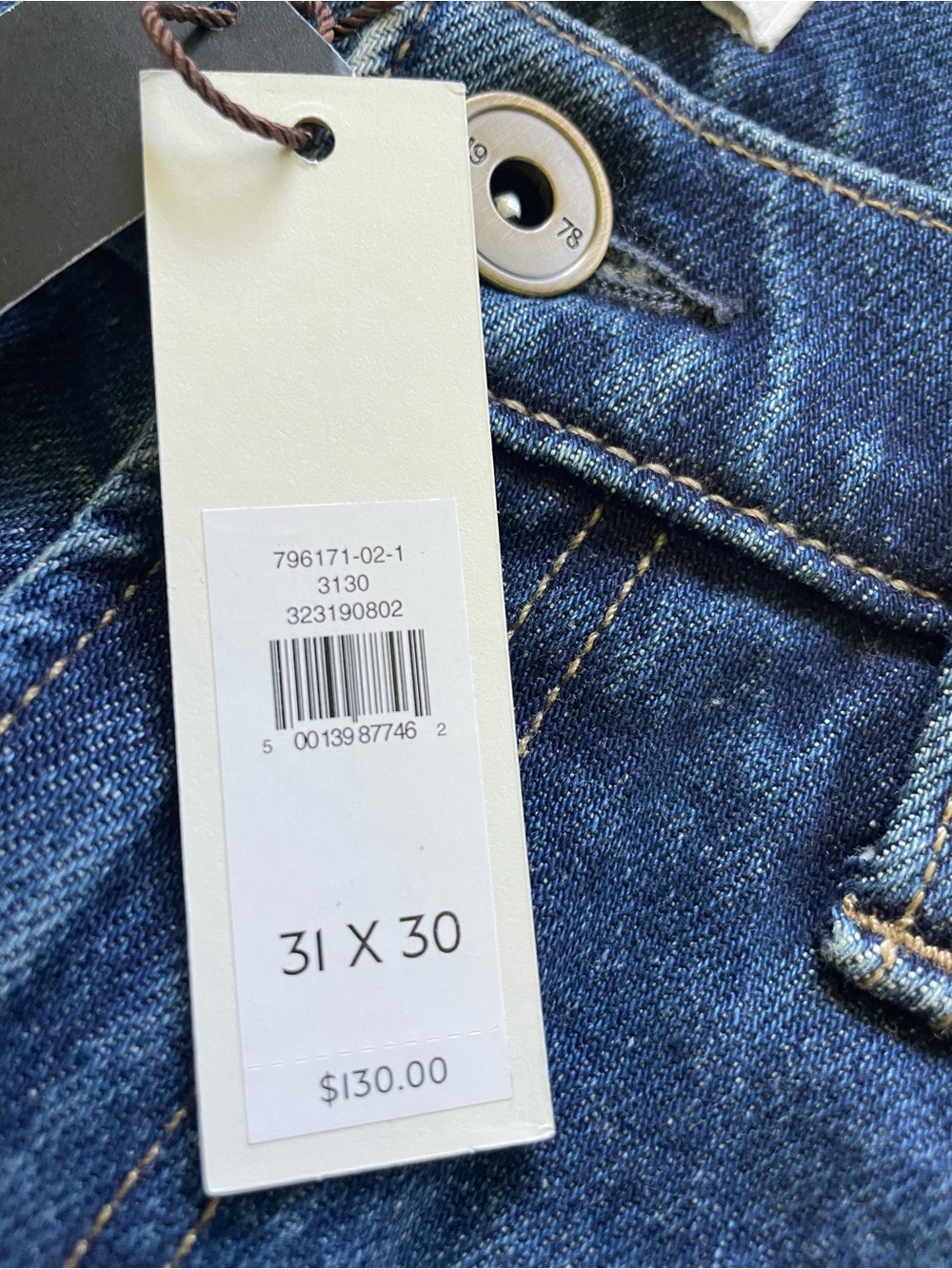 Banana Republic Men's Straight Jeans in Dark Blue Denim 31x30 - Picture 5 of 10